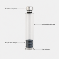 Flacon en verre borosilicate lisse de 3 ml, rechargeable, compatible avec les cartouches réutilisables V2 V3 V4