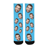 Mettez la photo de votre visage sur des chaussettes Chaussettes de sublimation pour hommes personnalisées Chaussettes d'impression 3d par sublimation de haute qualité pour hommes