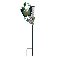 Nouvelle Lampe Solaire Décorative en Fer Forgé pour Jardin, Cour et Extérieur, Motif Abeille et Papillon, à Piquer dans le Sol