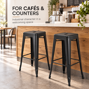 Tabourets de <span class=keywords><strong>bar</strong></span> industriels contemporains en métal pour intérieur et extérieur, cuisine et restaurant, vente en gros - Product Image 4