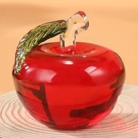 Figurines de fruits miniatures en verre soufflé à la main, style Murano, transparentes comme du cristal, ornement décoratif en verre pour la maison, cadeau