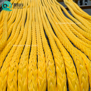 Tổng Hợp <span class=keywords><strong>Uhmwpe</strong></span> Nâng Dây Các Mạnh Nhất 8 Sợi 12 Sợi Hmpe Neo Dây Màu Vàng 16Mm 100M Mỗi Cuộn Dây - Product Image 3