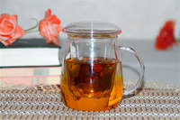 500ml tasse à thé en verre tasse tasses à thé en verre Kits tasses à café tasse transparente avec couvercle infuseur filtre et couvercle pour thé