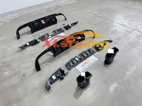 Diffuseur arrière XLstyling BRS avec embouts d'échappement et lumière LED pour Mercedes Benz berline W205 Coupé C205 15-21