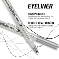 Eye Liner liquide longue durée Logo personnalisé Marque privée Maquillage des yeux végétalien Stylo Eye Liner liquide étanche Eyeliner à double extrémité