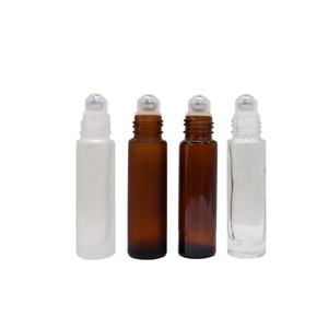 Eco-friendly 5ml 10ml Matte Amber <b>Glass</b> Roll <b>on</b> Bottle with Bamboo Lid Empty Cosmetic Essential Oil Roller Bottle - Product Image 3