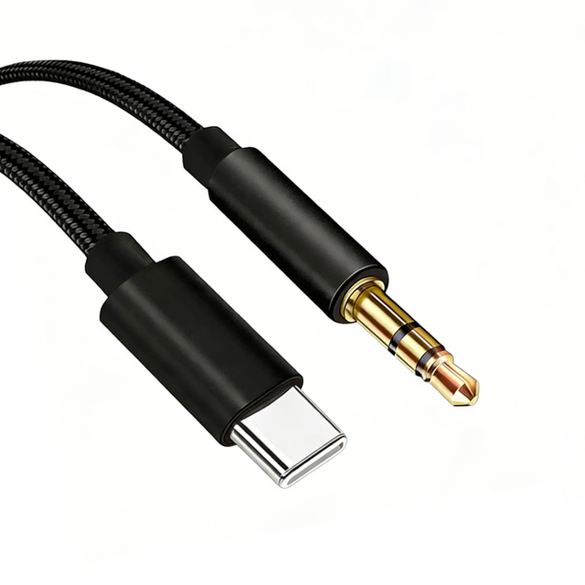 Universal USB C to 3.5mm Male AUX Earphone Jack Adapter Portable Nylon Braided Type-c With DAC Digital Chip Audio Cable for Car