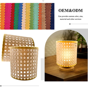 OEM &amp; ODM Customizable Minimalist Modern <strong>Rattan</strong> Lampshade Fabric <strong>Shades</strong> Weave Light Covers for Pendant <strong>Lamp</strong> Decorate - Product Image 2