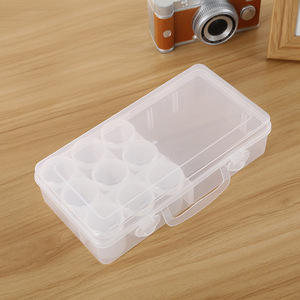 Portable Plastic Pill Storage Box With 10 Round Bottles Transparent Organizer Case For Medication Storage Travel Use - Product Image 3