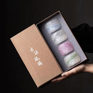 Liuli Glass Personalized Ladies' Flower <b>Tea</b> Fruit Wine & Sake Cups 50ml Household Use - Product Image 1