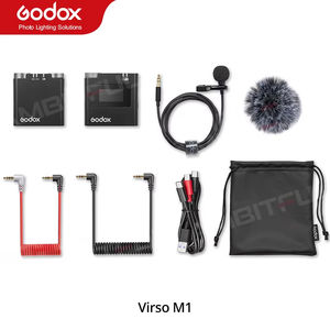 Ensemble de microphones sans fil Godox Virso M1 M2 2,4 GHz pour <span class=keywords><strong>Sony</strong></span>, compatible avec les microphones d'interview, enregistrement, émetteur, plastique - Product Image 5