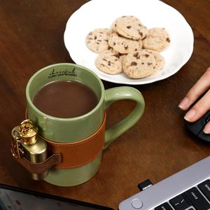 Set da Caffè Novità BespritGift, Set Portatile Retrò con Fiaschetta e Tazza per Whisky, <span class=keywords><strong>Idea</strong></span> Regalo Personale per Amanti di Viaggi e Campeggio - Product Image 5