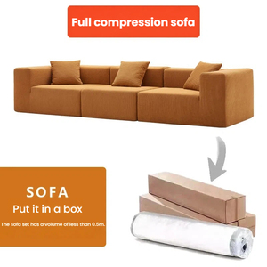 Sofá Modular de Esponja Comprimida, Seccional Cuadrado, Envasado al Vacío, Muebles para Sala de Estar, Sin Marco, Diseño Minimalista y Cómodo - Product Image 3