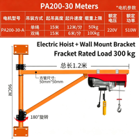 Palans électriques portatifs en métal à câble métallique de 600 kg avec flèche rotative à 180 degrés pour le levage de marchandises (type mini)