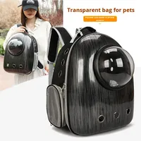 Sac à dos de voyage pour animaux de compagnie en fibre transparente pour chien et chat avec fermeture à glissière Sac pour