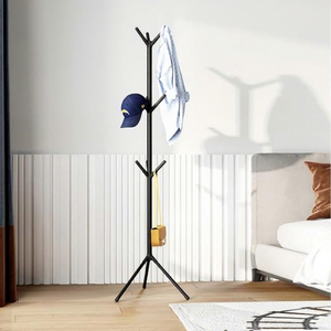 Minimalist Standing Metal Coat <b>Rack</b> With Tripod Base For Living Room Storage Holders And <b>Racks</b> Non Foldable Single Tier Design - Product Image 6