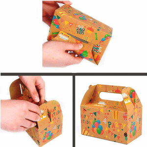 Caja a dos aguas personalizada para comida caliente, pollo frito, donas, dulces y postres, embalaje para llevar con asa para panadería o uso de comida rápida - Product Image 5