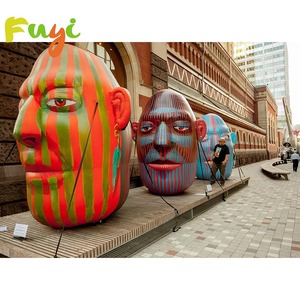 ลูกโป่งรูปหัวมนุษย์เป่าลมหลากสีสันตกแต่งแบบเป่าลมแบบ<span class=keywords><strong>จำลอง</strong></span>หัวเป่าลมขนาดยักษ์สำหรับตกแต่งในที่สาธารณะ - Product Image 2