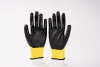 Gants de travail enduits de nitrile gris en nylon 13g avec paume en nitrile maxflex et gants de travail de sécurité enduits de nitrile verts