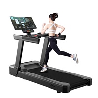 Nouveau Tapis Roulant Commercial 2025 pour Salle de Sport, Équipement de Fitness Intelligent avec Écran LCD Incurvé de 32 Pouces et Projection Mobile