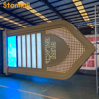 Enseigne lumineuse directionnelle extérieure personnalisée en aluminium pour signalétique publicitaire et enseigne de magasin