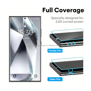 Film de protection d'écran en hydrogel à bords incurvés 3D du fabricant pour <span class=keywords><strong>Samsung</strong></span> S26 S25 S24 S23 S22 Ultra, compatible avec <span class=keywords><strong>le</strong></span> déverrouillage par empreinte digitale - Product Image 2