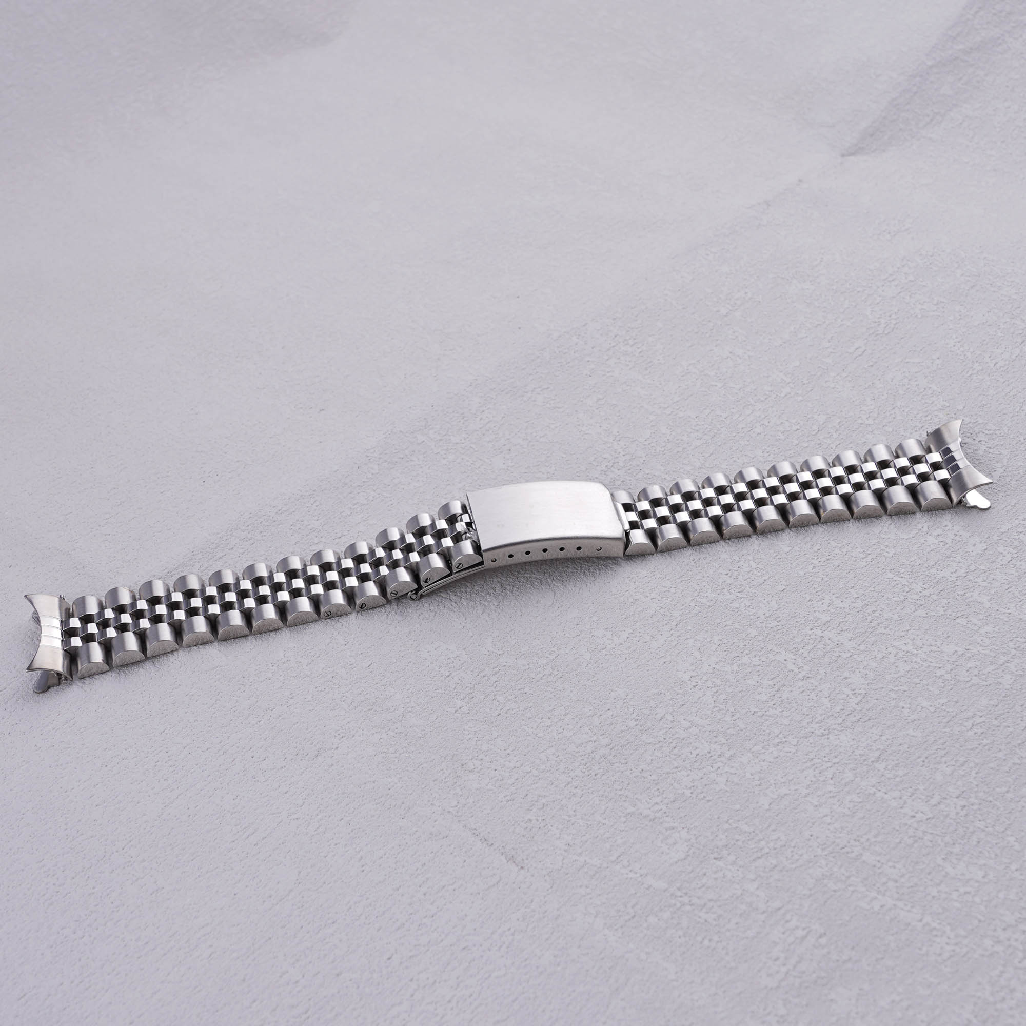 US Stock TAX FREE for Rolex Datejust 20mm Silver Jubilee 316L Steel Hollow Curved End Luxury Watch Band Strap Bracelet