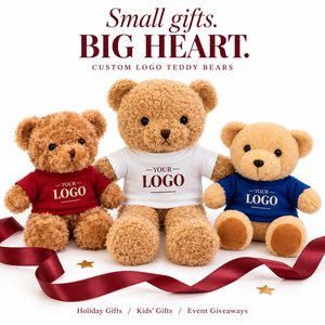 Oso de Peluche Personalizado con Camiseta Estampada, Animal de Peluche Personalizado para Regalos Promocionales y Obsequios Navideños - Product Image 1
