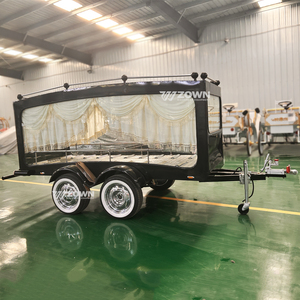 High-quality black <b>trailer</b> hearse, European style hearse <b>trailer</b>, retro traditional hearse <b>trailer</b> for sale. - Product Image 3