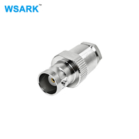 Conector Coaxial RF BNC Hembra con Abrazadera para Cable Coaxial RG178, Conectores de Seguridad para Video CCTV