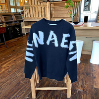 Pull-over tricoté d'hiver de haute qualité pour hommes personnalisés avec motif de logo de créateur 3D avant respirant et élégant
