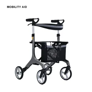 Tecforcare idosos cuidados produto rollator walker com assento Mobilidade ajuda rollator walker cadeira de rodas equipamentos de saúde