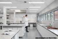Meubles de laboratoire en acier avec armoires pour les laboratoires de chimie/physique des écoles et universités, usage en atelier hospitalier