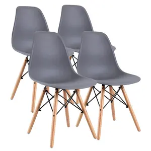 グレーレザーPPプラスチックレジャーチェアベストセールカラフルなプラスチック製の椅子有名なデザインイームチェアPPダイニングチェアすべてのイベント用