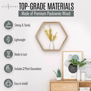 رف خشبي عالي الجودة مثبت على الحائط للديكور - Product Image 5