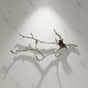 Portagioie da <span class=keywords><strong>Parete</strong></span> Decorativo in Ghisa con Uccellino su Ramo e 4 Ganci, Marca Megbond, Origine Shandong - Product Image 1