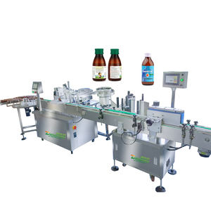 자동 PLC 제어 하이 퀄리티 플라스틱 유리 병 산업 병 시럽 구강 액체 충전 기계 - Product Image 1