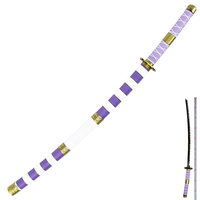 One Piece Wano Country Nidai Kitetsu, accessoire violet et blanc pour le cosplay de Luffy et objets de collection