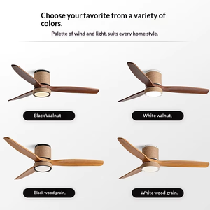 Stylish <b>Indoor</b> LED Ceiling Fan, High CFM Quiet DC Motor 6 Speed Adjustable Remote Fan - Product Image 4