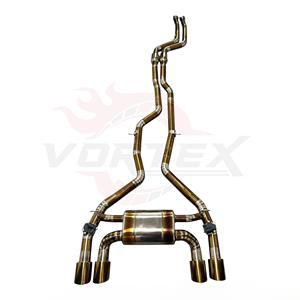 Vortex Precision Formed Golden Titanium Valved Catback <b>Exhaust</b> System with Quad Tailpipes for BMW M3 F80 M4 F82 F83 3.0T - Product Image 2