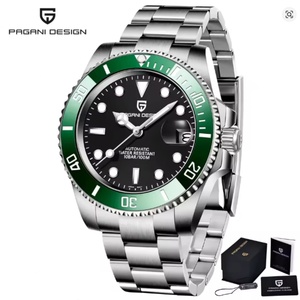Reloj Mecánico Automático Deportivo para Hombre PAGANI DESIGN, Modelo 8215, Acero Inoxidable, Cristal de Zafiro, Reloj de Buceo, Reloj Hombre PD1661 - Product Image 1