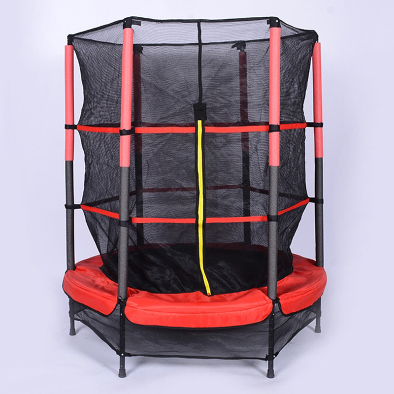 Small Trampolim Trampoline For Exercise Round Shape Indoor Children'S Round Trampolines 55 Inch