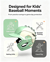 Casque de protection pour enfant MOON, coque ABS+EVA résistante aux chocs, pour les matchs de baseball et de softball pour enfants, modèle BQ01