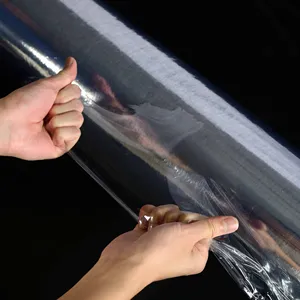 Fabriek Plastic Roll Midden Poeder Normale Clear Pvc Wrap Film Voor Verpakking Zak Boek Cover