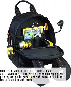 Free Sample 33-Pocket Lighted USB Charging <b>Tool</b> <b>Backpack</b> - Product Image 4