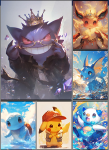 YZ Live Broadcast Room Offres Spéciales Pokemoned Blind Box le monde des Pokémoned Papier de couleur Cartes vintage Aimant Collectibles - Product Image 6