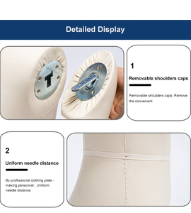 Manichino Sartoriale Busto <span class=keywords><strong>Uomo</strong></span> Beifuform America per Sarti Regolabile in Altezza Modello US-M21AB - Product Image 6