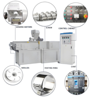 Petite extrudeuse alimentaire en acier inoxydable avec moteur et boîte de vitesses, machine de traitement de snacks soufflés haute capacité