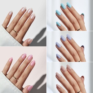 Faux ongles à presser BTArtbox courts ovales en gel, vente en gros, faux ongles de haute qualité, couleur unie, gel souple, ongles à presser rouges pour Halloween - Product Image 4