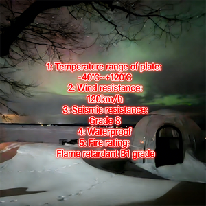 Tente Dôme Bulle Étoile Moderne de Luxe Transparente en Polycarbonate pour Extérieur, Petite et Étanche - Product Image 5